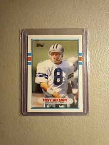 Troy Aikman, Rookie Card, 1989 Topps Traded, Card #70T
