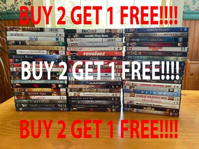 DVDs YOU PICK 200+ TO CHOOSE FROM Movies Horror Comedy Thriller BUY 2 GET 1 FREE - Image 1 of 2