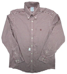 Camisa Brooks Brothers Oxford Para Hombre Mediana Roja Guinga LS Calce Regular Elastizada - Imagen 1 de 12
