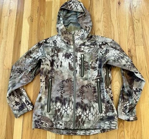 KRYPTEK Highlander Mens M Full Zip Hooded Camo Softshell Jacket Sharskin EUC - Picture 1 of 14