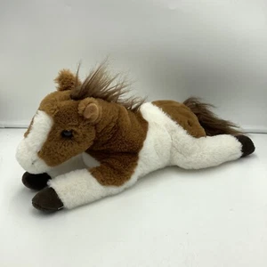 FAO Schwarz Horse Brown White Plush Stuffed Animal Toy 13” Brown White Pony - Picture 1 of 4