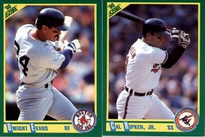 1990 Score Baseball (251-500) - YOU PICK THE CARD
