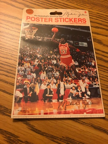 Michael Jordan vintage throwback poster sticker (1sheet) new in plastic wrap Cover
