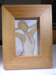 Lady in White Painting Signed Ben Carrivick (born 1980) Freestanding Easel Frame - Picture 1 of 16