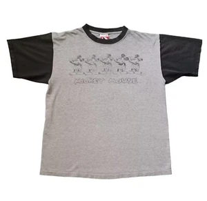 Vintage Disney T Shirt Mens Large Gray Mickey Mouse Graphic Short Sleeve 90s - Picture 1 of 14