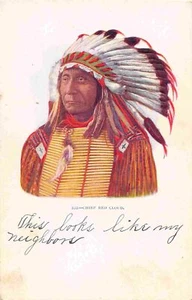 Häuptling Red Cloud Indianer Indianer 1905c Postkarte - Bild 1 von 2