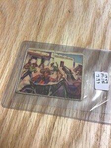 1949 Bowman Wild West Card F-15 Rangers Battle Outlaws