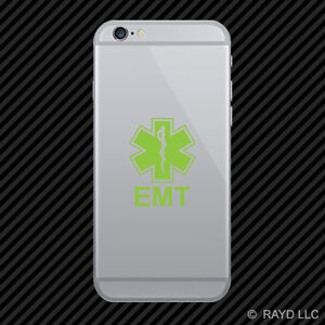 (2x) EMT Star of Life Cell Phone Sticker Mobile #2 many colors