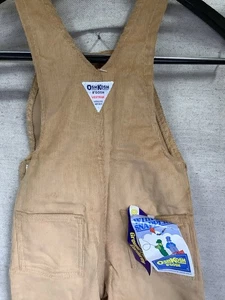 Salopette vintage nuova vecchio stock 🌟 Osh Kosh Vestback in velluto a coste S 7T USA - Foto 1 di 5