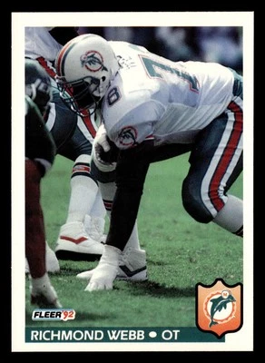 Richmond Webb 1992 Fleer #237 Miami Dolphins FREE SHIPPING *091 - Image 1 of 2