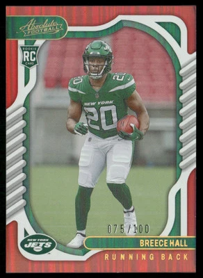 2022 Panini Absolute Spectrum Rookies Red 75/100 Breece Hall #114 TS7 - Image 1 of 2