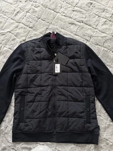 Ted Baker Mens Jacket TB Size 5 Navy Blue Quilted Funnel Neck Reg Fit Coat BNWT - Picture 1 of 5