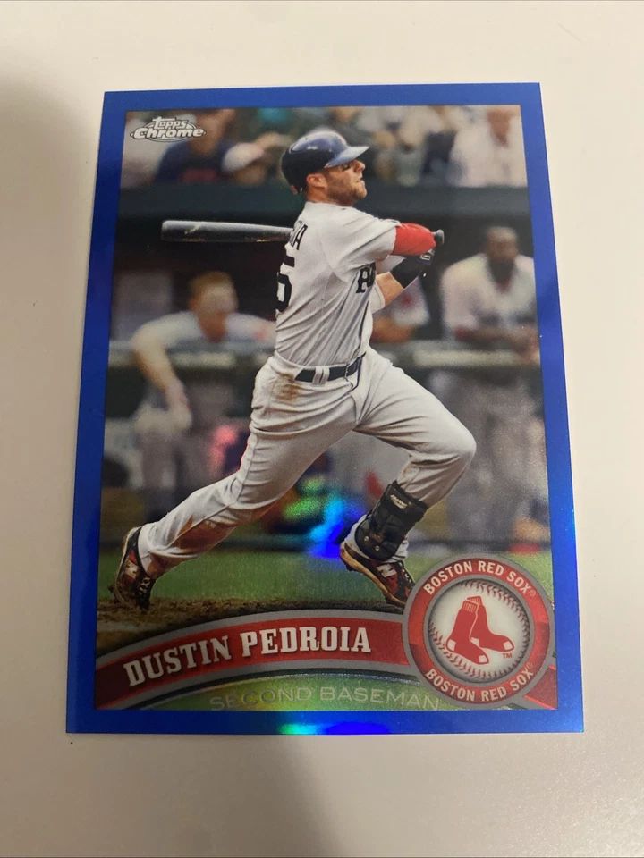Dustin Pedroia 2011 Topps Chrome Blue Refractor /150 Boston Red Sox - Image 1 of 1