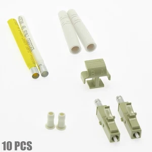 10 Pcs LC UPC Fiber Optic Multimode Duplex Optical Connector 2mm Gray - Afbeelding 1 van 2