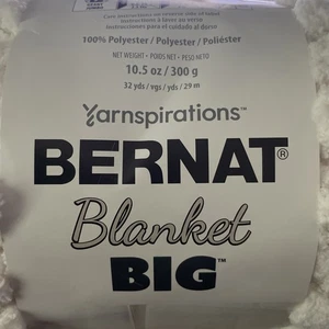 Bernat Manta Grande Hilo Hilos Espiraciones 32 Yardas 10.5Oz Blanco Crema Tejido Lote 2 - Imagen 1 de 5
