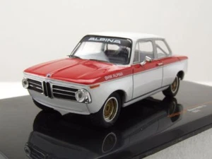 BMW Alpina 2002 Tii 1972 modellino auto bianco rosso 1:43 modelli ixo - Foto 1 di 9