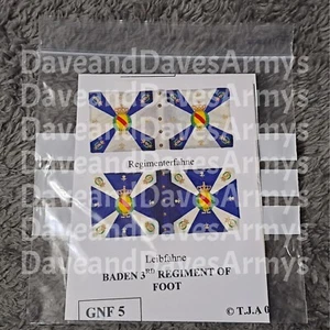 28mm Napoleonisch - Deutsch-Badisches 3. Regiment zu Fuß Fahnen (GNF5) - Bild 1 von 1