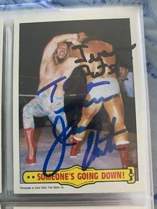 Jesse Ventura & Ivan Putski dual autographed 1985 Topps WWF wrestling card #39 - Picture 1 of 2
