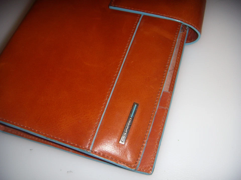 PIQUADRO AGENDA VERA PELLE MARRONE ORIGINALE ORGANIZER OCCASIONE REGALO - Imagen 1 de 4