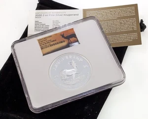 2020 South Africa 2 Oz. Silver S2KR Graded by NGC as PF70 Ultra Cameo FDOI CoA - Picture 1 of 4