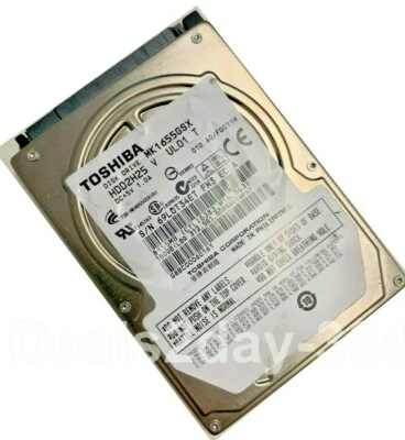 TOSHIBA MK1655GSX 160GB 5400RPM 3Gb/s 2.5" SATA Hard Drive laptop - Image 1 of 4