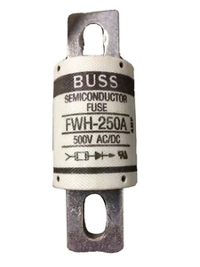 FWH-250A Cooper Bussmann 250A 500V Semiconductor Fuse Cross w/ A50P --SES - Picture 1 of 2