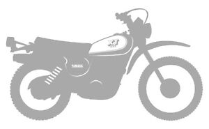 Yamaha XT500 '80 Sticker Aufkleber, stilisiertes Motiv vom Baujahr 1980, silber