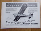 5/1953 PUB AUSTER AIRCRAFT AIGLET AEROBATIC TRAINER AVION ORIGINAL AD