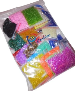 600g Rocailles perlen set  2/3/4 mm Rund Glasperlen 30 farben Transparent  AM26 - Bild 1 von 4