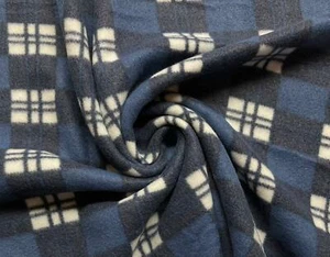 Estampado Polar Tejido - Azul Cuadros - Imagen 1 de 2