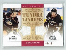 14-15 UD Artifacts Tundra Tandems  Cam Fowler--Nick Bonino  /12  Fight Straps