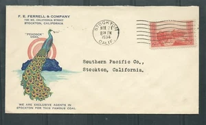 USA 1934, peacock coal, peacock cachet, beautiful - Picture 1 of 1