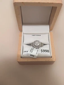 New With Tags, Unique Moments 1 and 1/4 CTW Lab Grown Diamond Ring Never Worn - Picture 1 of 7