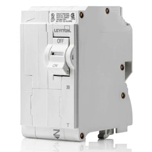 Leviton Abzweig-Leistungsschalter 2-polig 30 Ampere, 120 Volt/240 Volt thermisch magnetisch - Bild 1 von 1