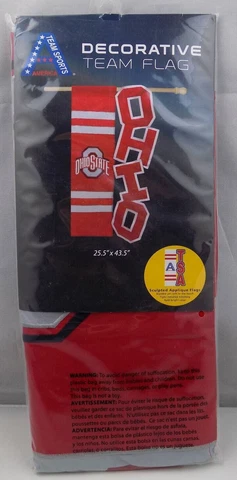 Ohio State Buckeyes Decorative Team Flag Outdoor Banner 25.5" x 43.5" New ST180 Cover