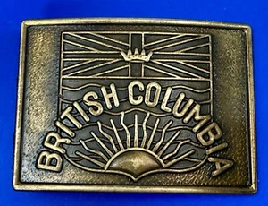 British Columbia Canadian Province Commemorative Belt Buckle Made in Canada - Picture 1 of 15