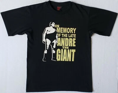 Camiseta negra ANDRE THE GIANT In Memory Of The Late... (Lucha libre) talla grande Foto 1 de 4