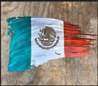 Metal 24" Tattered Mexican Flag Plasma Cut Sign Art