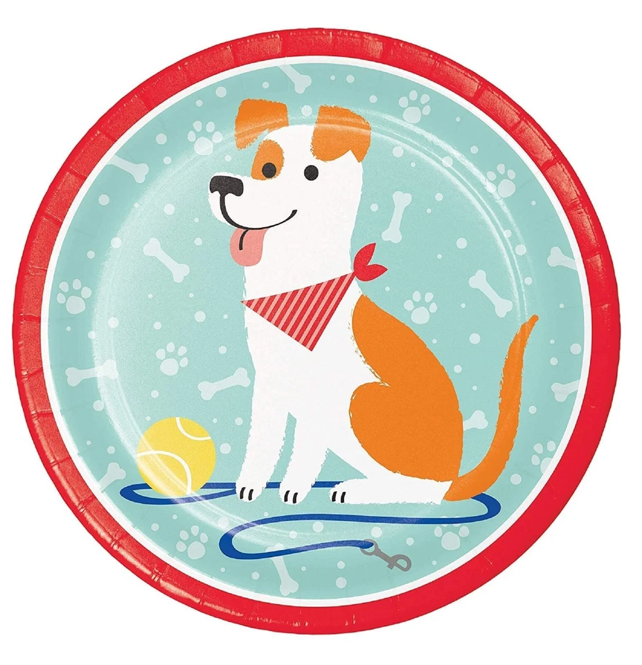 Dog Party Paper Plates - 8.75" Size - 8 Pack (336044) - Image 1 of 1