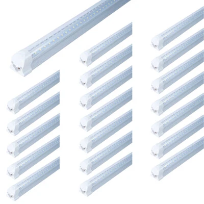 T8 8FT integrated LED Tube Light Bulbs 8foot 100W Linkable LED Shop Light 6000K - Image 1 of 4