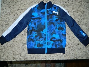 Boy's Puma Blue & Black Athletic Jacket Size 4 - Picture 1 of 5