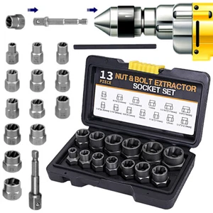Damaged Impact Screw Removal 15PCS Bolt Nut Extractor Twist Socket Remover Tools - Picture 1 of 19
