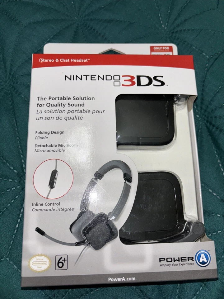 Nintendo 3ds Stereo & Chat Headset Ship US Fast