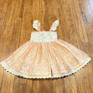 Well Dressed Wolf Wildling Coral Floral Fairy Dress, Size 4T - Picture 1 of 9