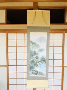 Japanese Art Painting Hanging Scroll "River Flows from the Mountains"_44 - Picture 1 of 6