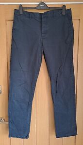 Denim Co - dark blue stretch, straight fit chinos - 36" waist, 32" length