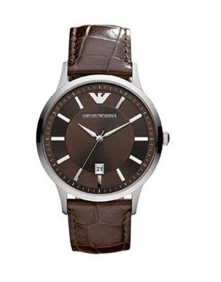 Relógio masculino Emporio Armani AR2413 couro marrom F1238 - Imagem 1 de 3