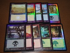 FOIL Lands lot Onslaught Japanese x10 mtg SP,MP D