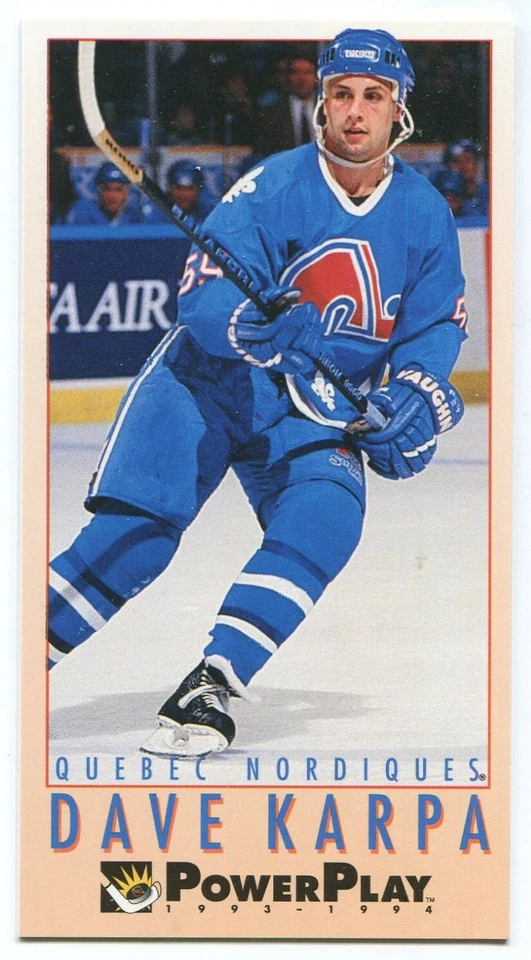 1993-94 Fleer PowerPlay #421 Dave Karpa Quebec Nordiques - Image 1 of 2