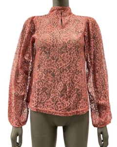 Damen Shirt Longshirt Bluse mit Spitze Spitzenshirt BODYFLIRT rosa NEU Größe XS - Picture 1 of 2